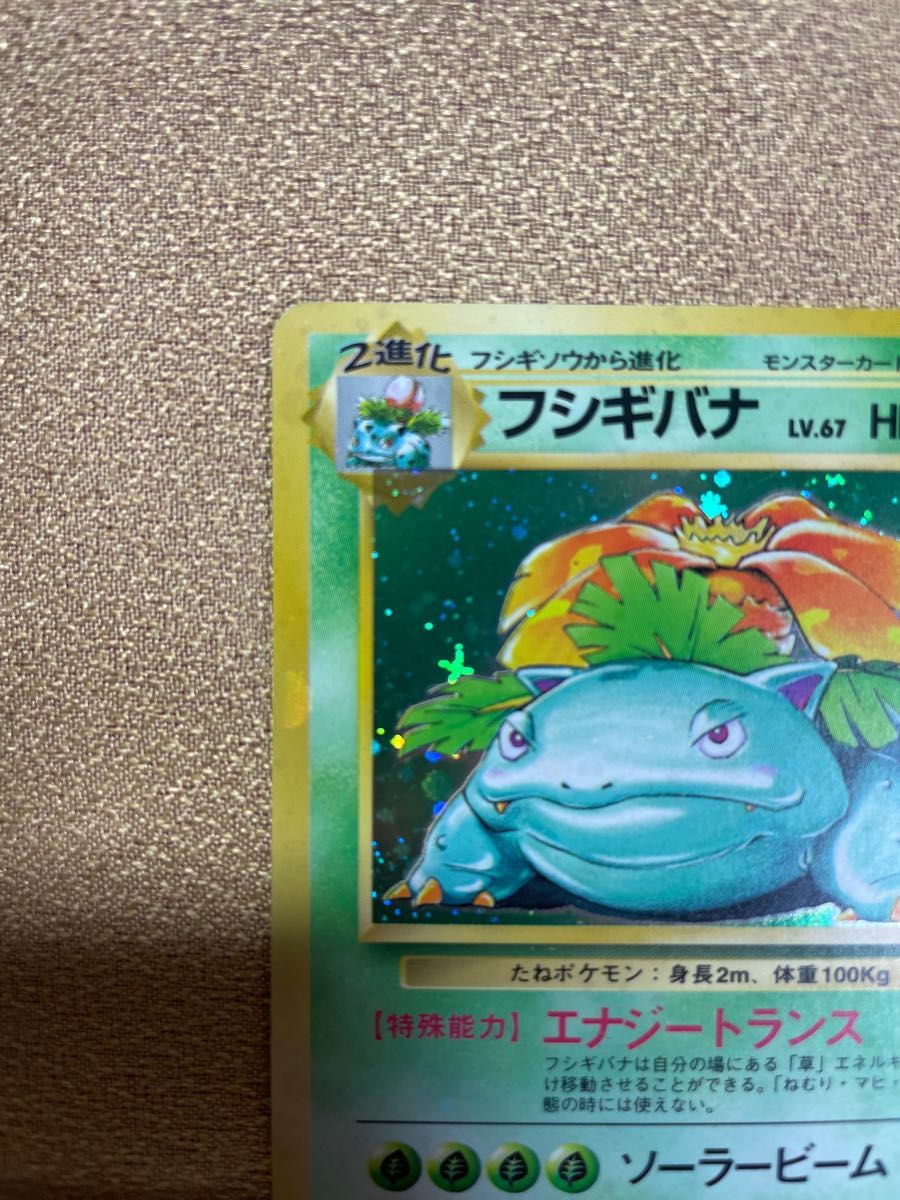 ポケモンカード 旧裏面 旧裏 フシギバナ 十字ホロ 枠ずれエラー ポケモンカード 旧裏面 旧裏 フシギバナ 十字ホロ 枠ずれエラー