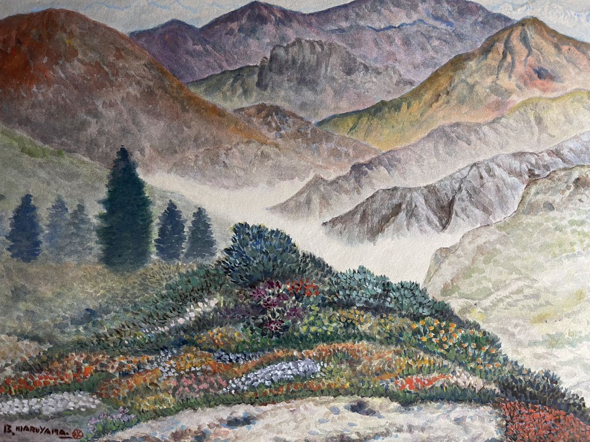 Yahoo!オークション - 【真作】 丸山晩霞『 山岳高山植物 』水彩 Yahoo!オークション - 【真作】 丸山晩霞『 山岳高山植物 』水彩