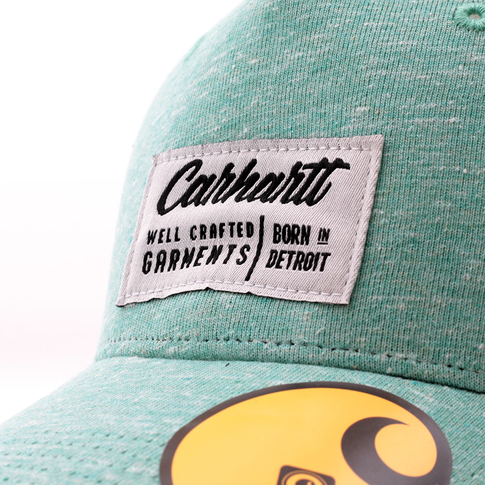 メッシュキャップ 帽子 メンズ カーハート Carhartt 105277 Jersey Logo Patch ライトグリーン系 1JRUR-01 USA ワークウェアブランド