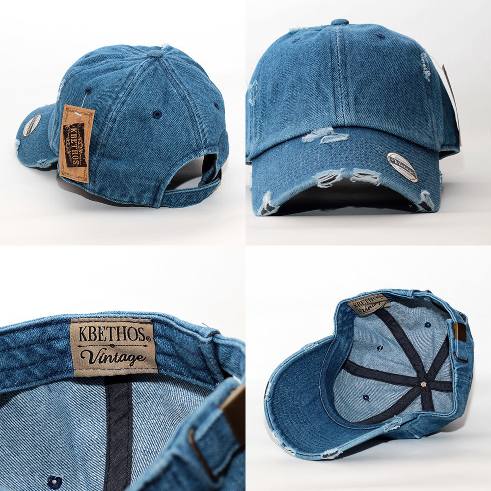 ローキャップ 帽子 メンズ ケービーエトス KB ETHOS Vintage Baseball Cap デニムブルー 正規品 KBE-VINTAGE-MDM アメリカ NYC USA_Product Details