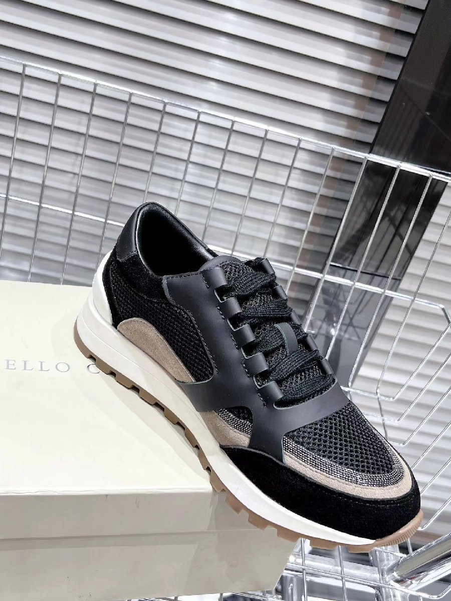 Brunello Cucinelli　ブルネロクチネリ スニーカー　レディースシューズ靴 ファッションカジュアル　35-39サイズ選択可能 ブラック_画像4