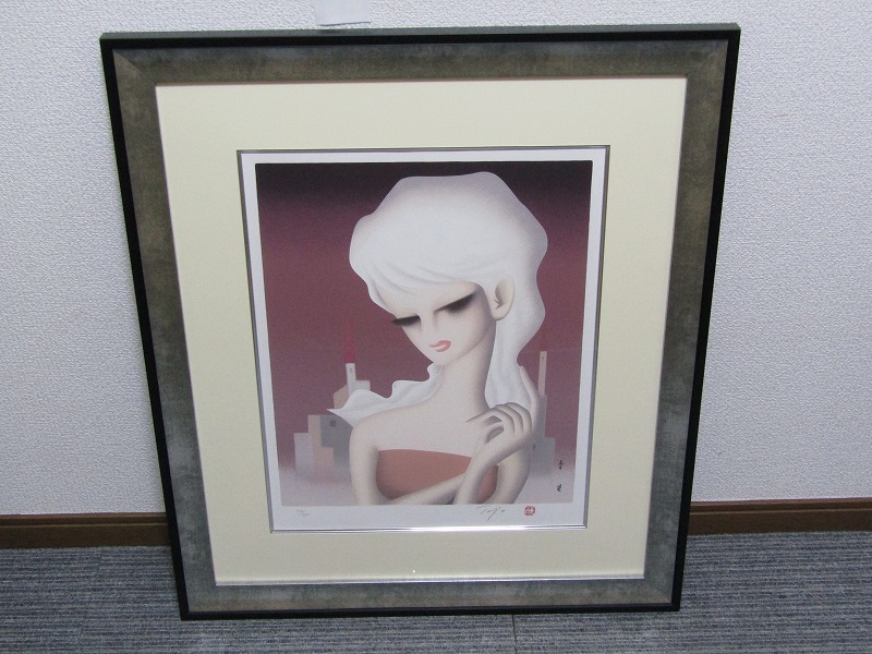 Yahoo!オークション - ff27-8529[SAI]【真作】東郷青児 シルク