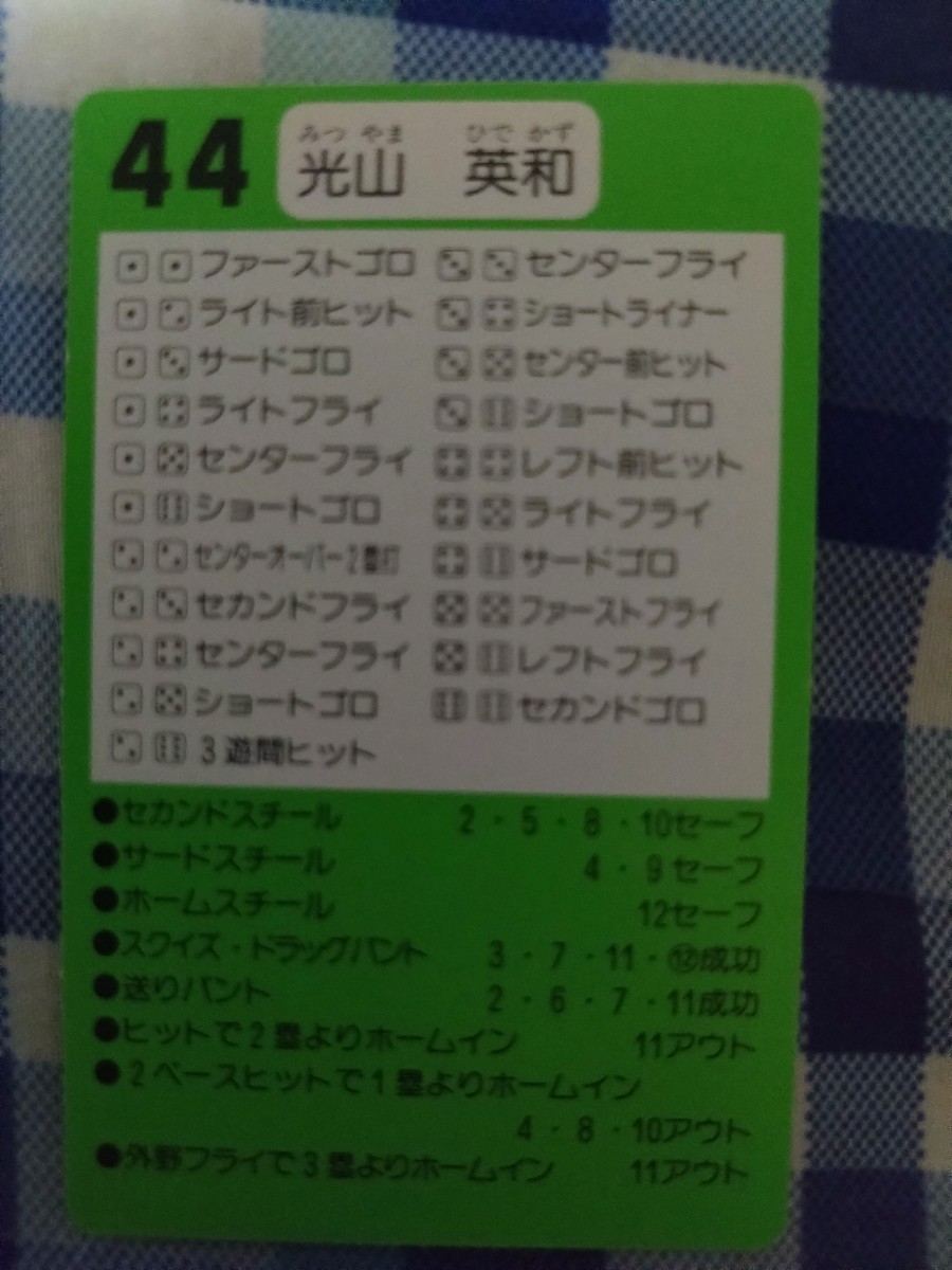 タカラプロ野球カード 96大阪近鉄バファローズ 光山英和_画像2