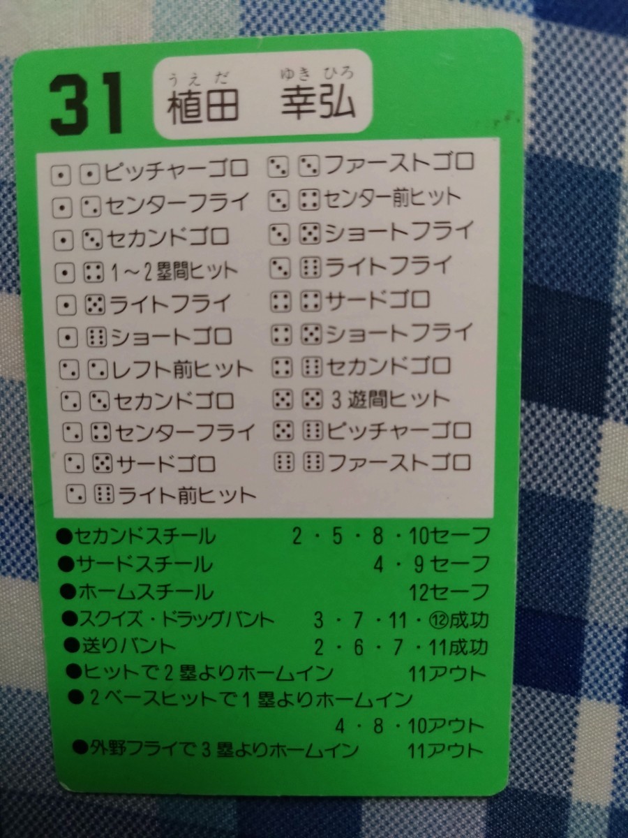 タカラプロ野球カード 96西武ライオンズ 植田幸弘_画像2