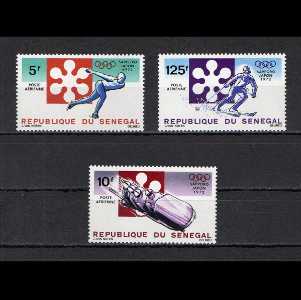 #senegaru stamp 1972 year Sapporo . wheel / Olympic 3 kind .