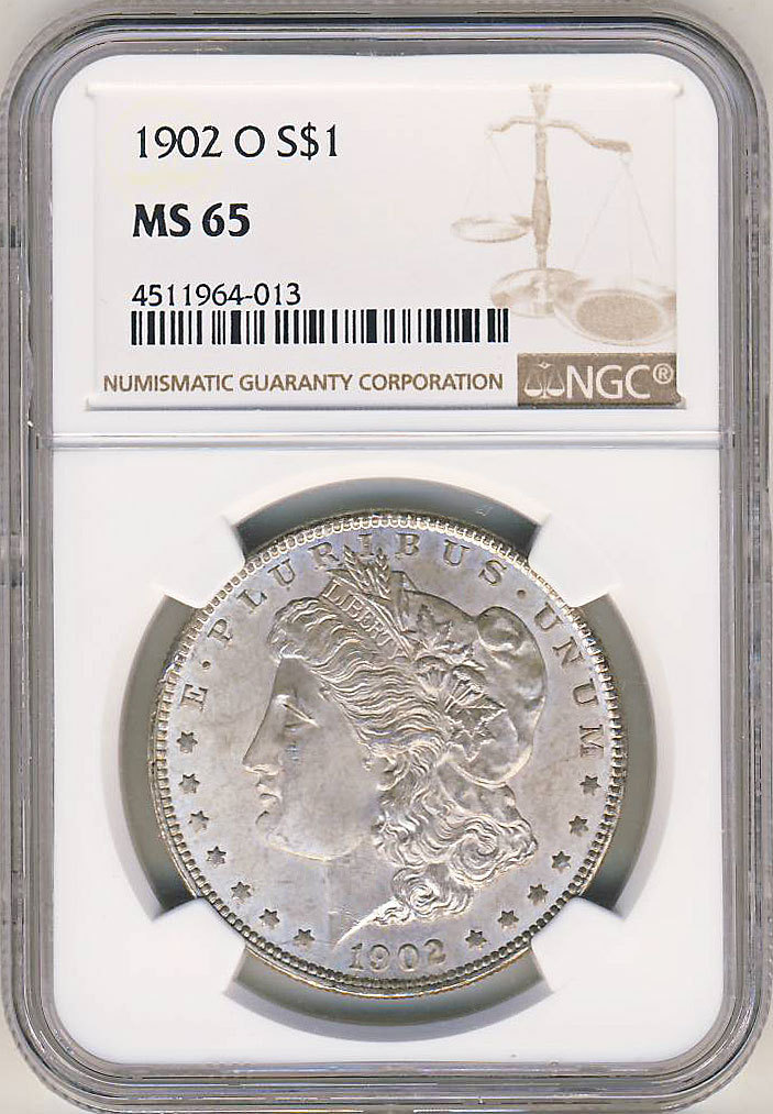 ○アメリカ 1902年O NGC MS65 モルガンダラー 1ドル銀貨