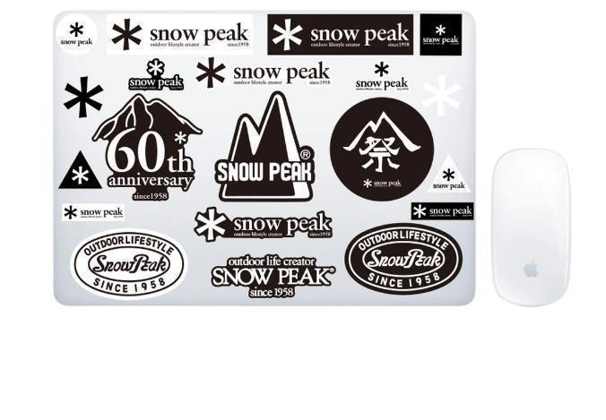 防水ステッカー シール ロゴ ブランド snow peak スノーピーク 冬 雪