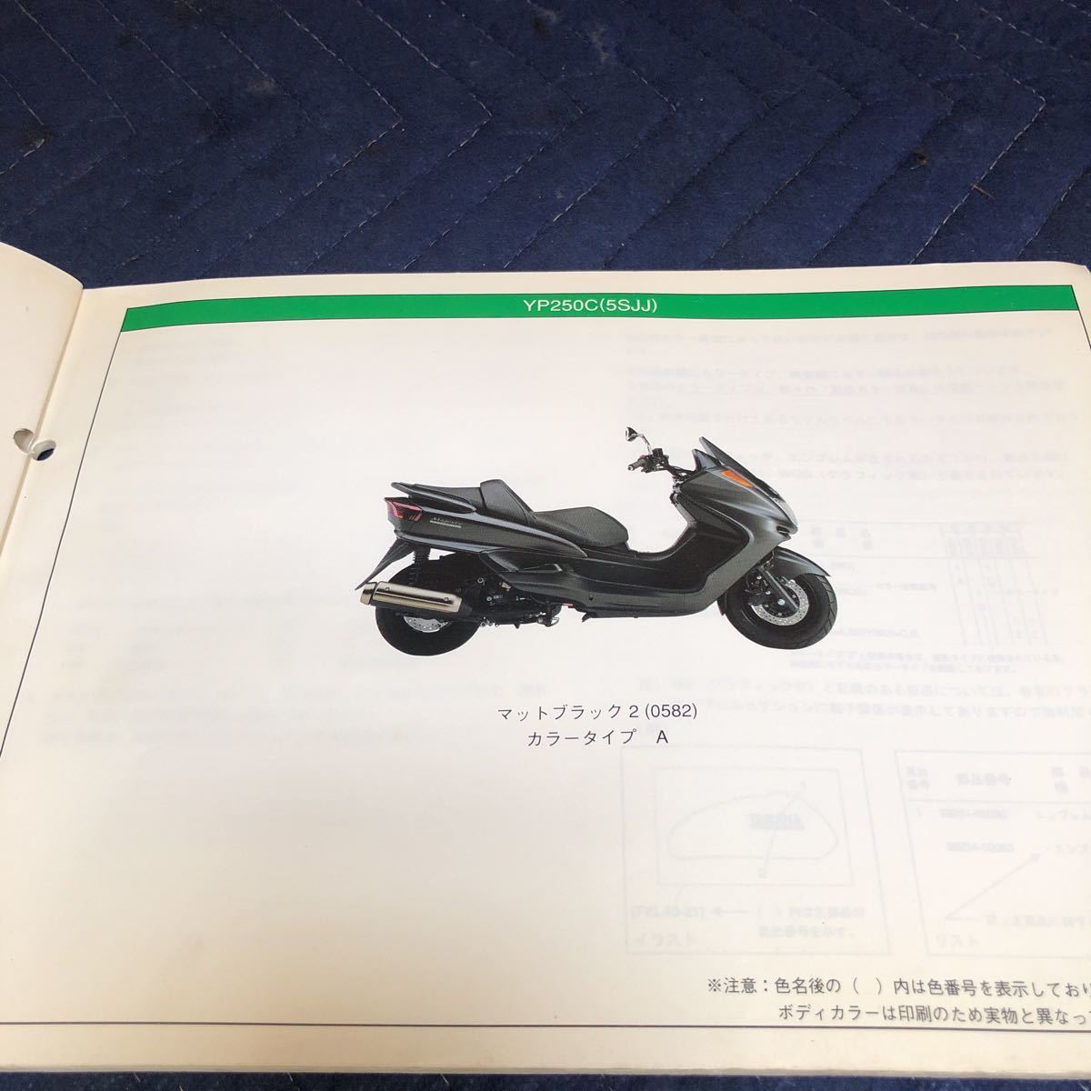 YAMAHA ヤマハ【マジェスティ　Majesty】 MUD BLACK Edition パーツカタログ　YP250C(5SJJ) 2004.5発行_画像4