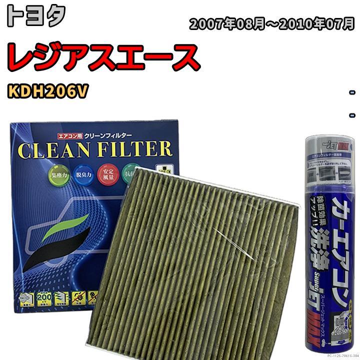 エアコンフィルター エバポレーター除菌消臭剤セット 抗菌 抗ウイルス トヨタ レジアスエース KDH206V ディーゼル_画像1