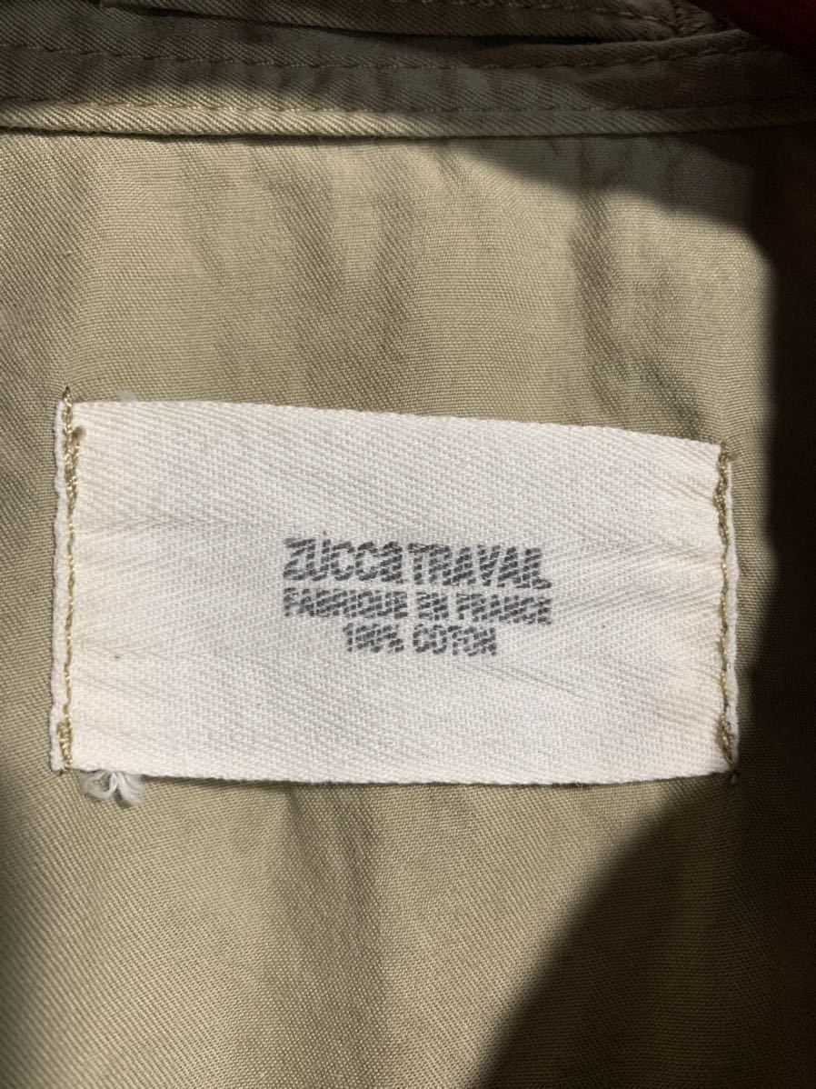 zucca TRAVAIL ズッカトラバイユ　フランス製　ペンキ？付着　カバーオールジャケット　エンジニアコート　ジャケット　ベージュ　0 ズッカ_画像6