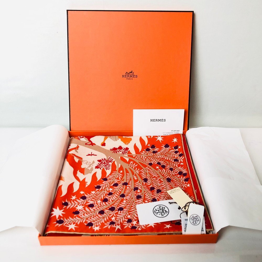 ICH【美品】 新品 HERMES エルメス カレ ダブルフェイス90