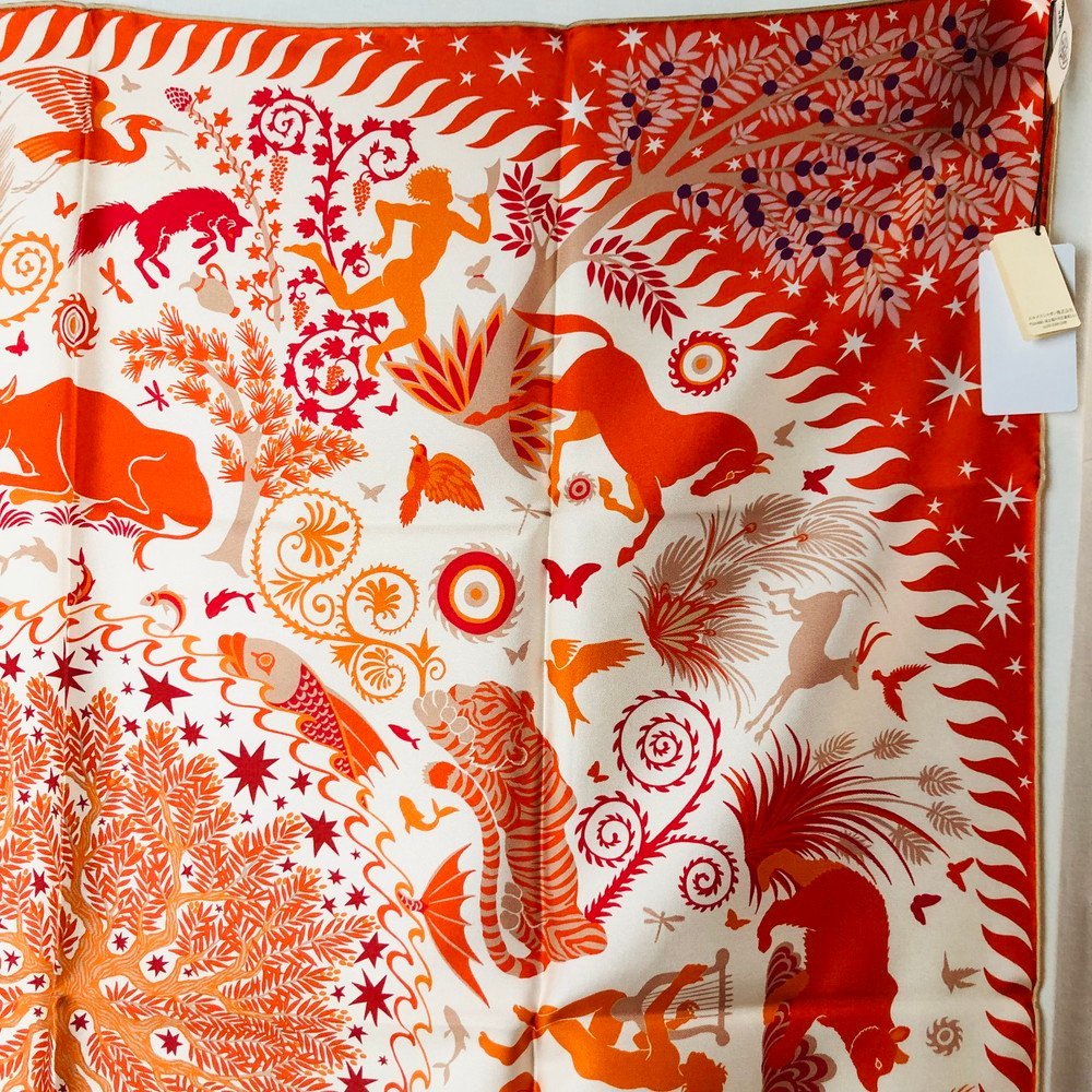 ICH【美品】 新品 HERMES エルメス カレ ダブルフェイス90