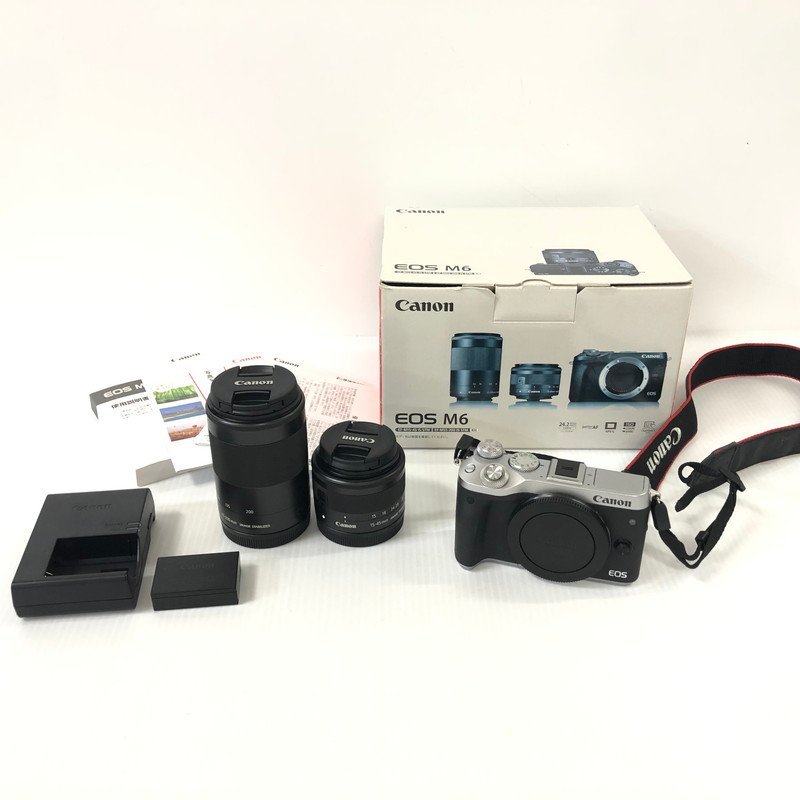 TEI【美品】 Canon ミラーレス一眼レフカメラ EOS M6 ダブルズーム