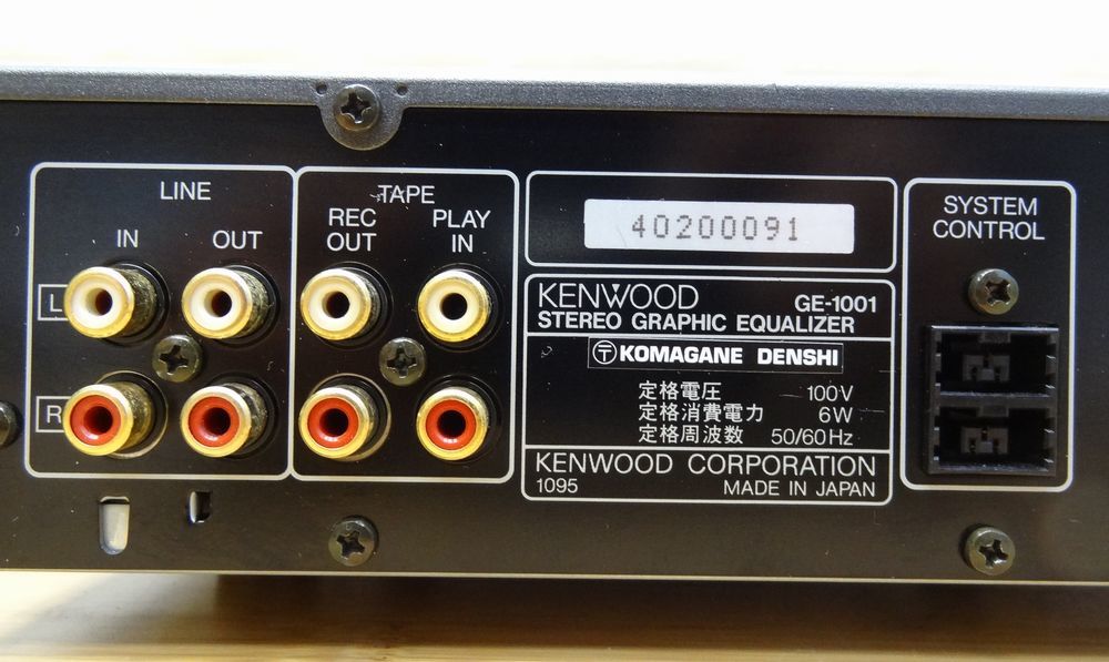 KENWOOD/ケンウッド GE-1001 パラメトリックイコライザー 現状品 商品