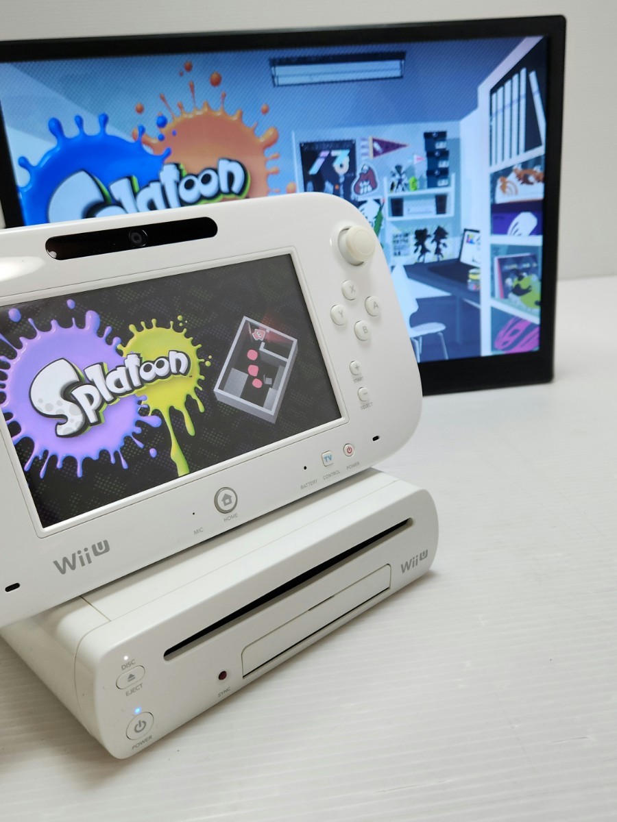 美品 任天堂 Nintendo WiiU 8GB Wii U 本体 WUP-101 GamePad WUP-010 ホワイト 動作品 セット(2)