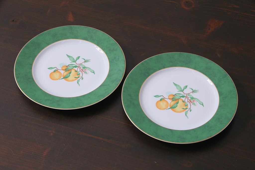 R-037795 used Limo -juHAVILAND( Haviland )fryuiete emerald plate ( plate )(R-037795)