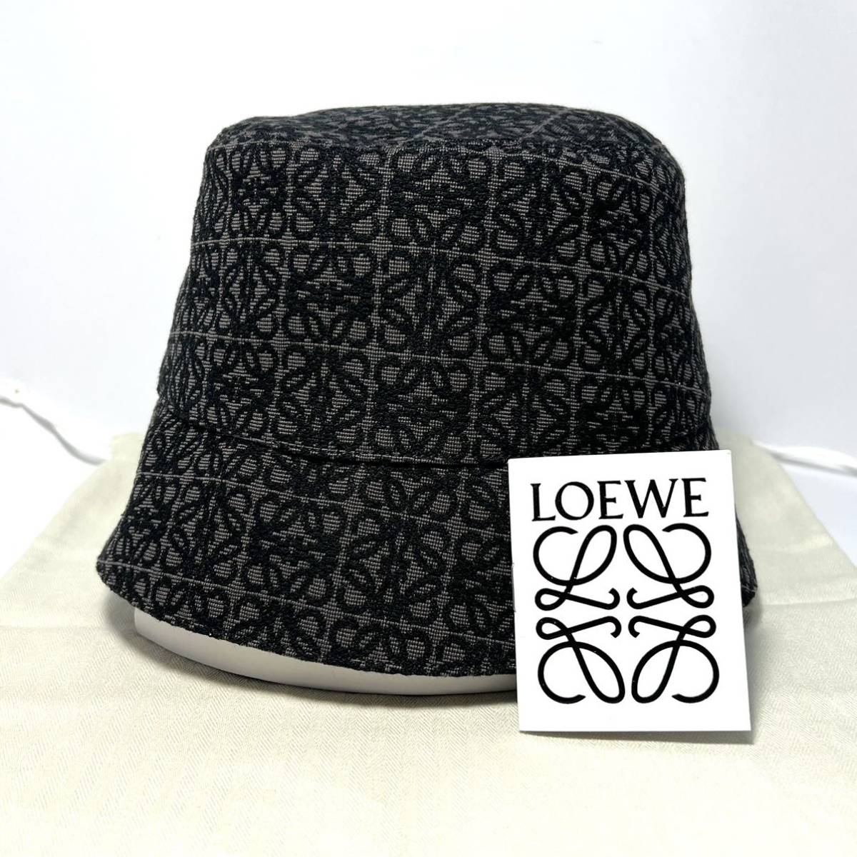 極美品 LOEWE ロエベ リバーシブル アナグラム バケット ハット