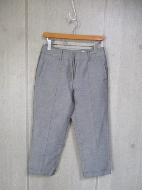 e569 U by ungaro You bai Ungaro pants flax . material size 38 gray series 51-8
