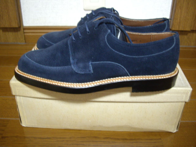 [ unused ]jubi Lee shoes blue suede U chip size 7 50*S cream soda dry bo-nz Vintage 