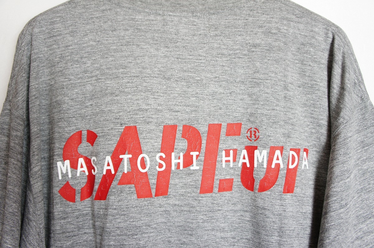 22SS SAPEur サプール MASATOSHI HAMADA vol.2 カレッジ Tシャツ 半袖 カットソー L 灰 グレー 浜田雅功 1021Mの画像8