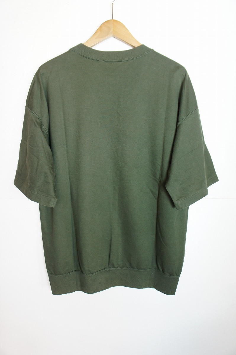 20SS AURALEE オーラリー SUPER HIGH GAUGE SWEAT BIG TEE スウェット Tシャツ カットソー 3 緑 グリーン DARK GREEN A20SP02NU 1123M_画像6