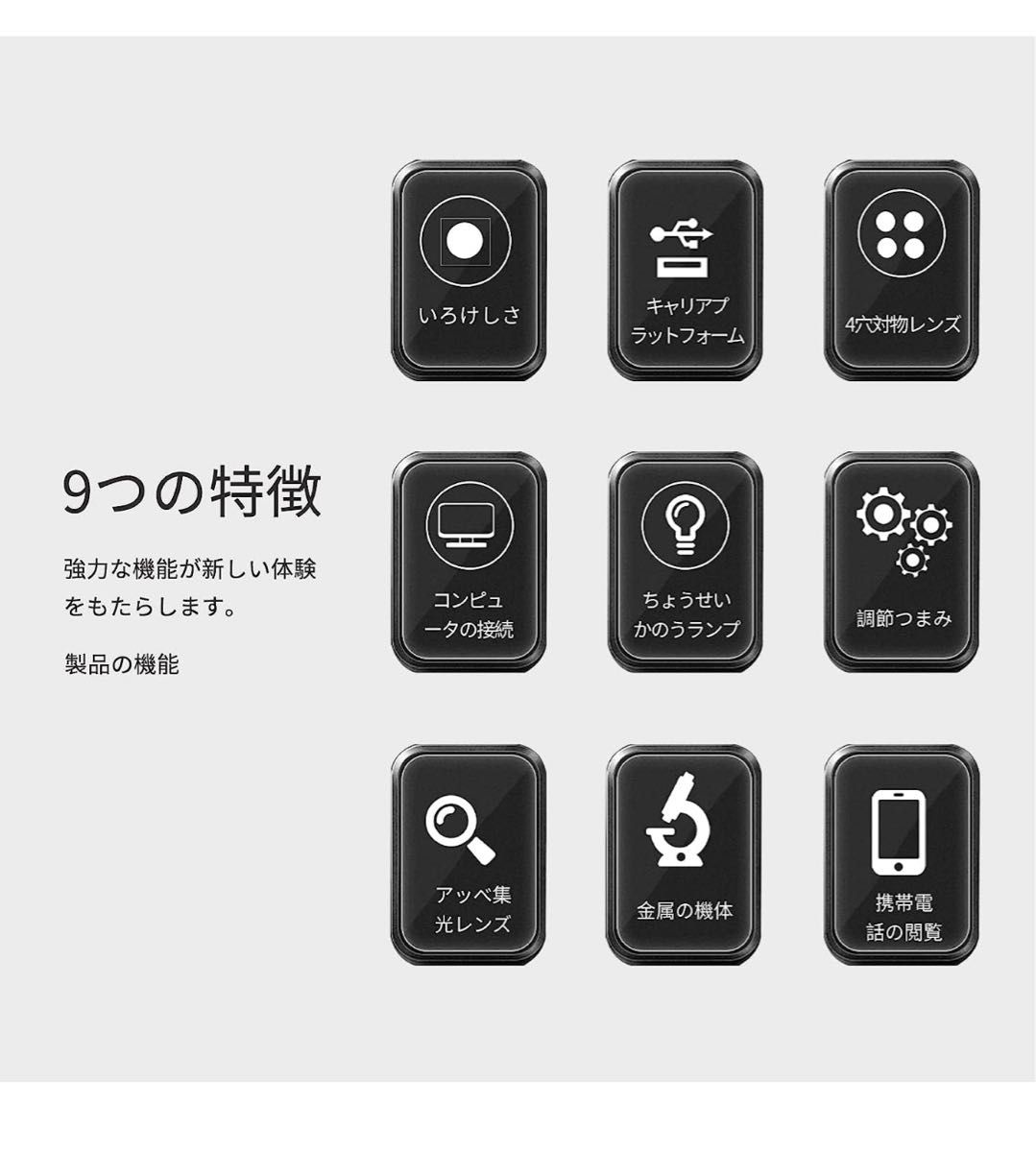 複合三目顕微鏡 40X-5000Xの最大倍率 LEDライト 広角10Xと25X 顕微鏡