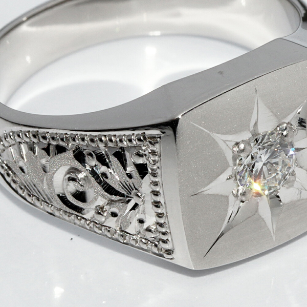 指輪 Pt900 ダイヤ0.26ct 印台 | normanhubbard.com