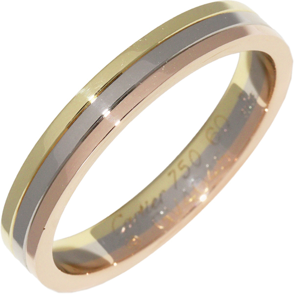 輝く高品質な カルティエ 指輪 B40522 幅3.5ミリ ヴァンドームリング