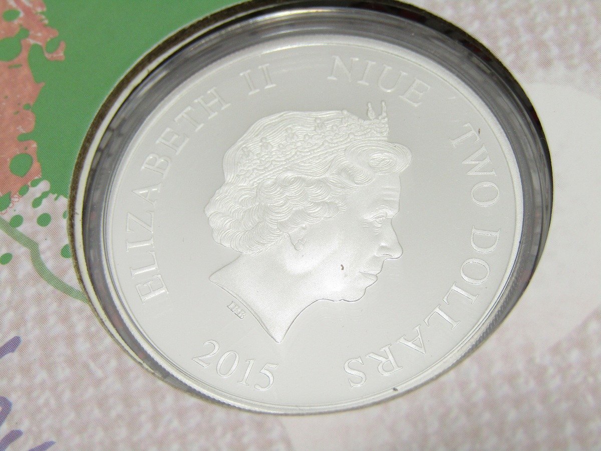 ◎1円スタート ケース付き NIUE ニウエ 2ドル 銀貨 2015年 Disney
