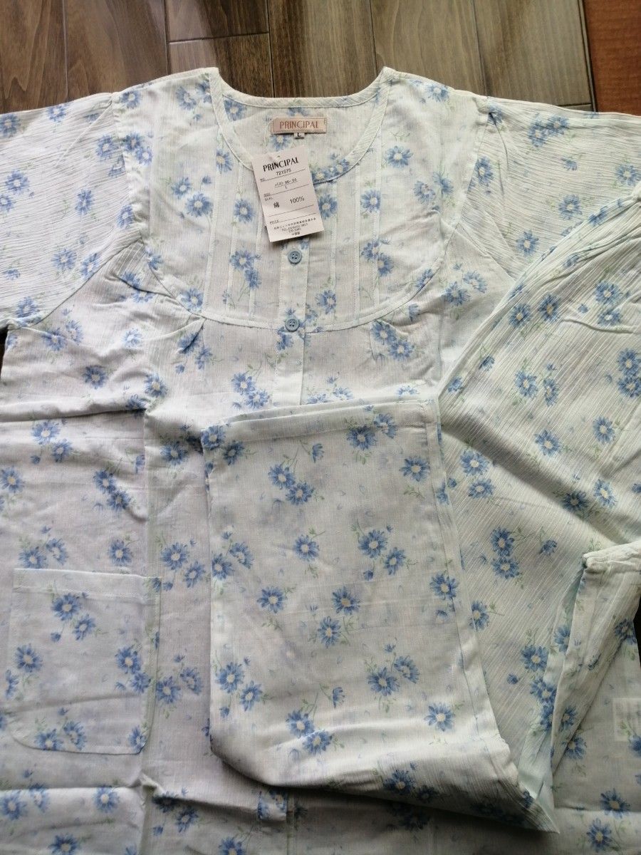 新品未使用のレディースパジャマ半袖長ズボン綿100％Lsize 通販