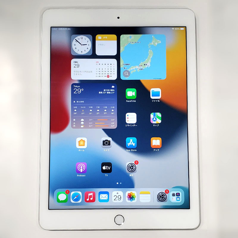 □Apple iPad Air2 Wi-Fiモデル シルバー A1566 MNV62J/A /9.7インチ