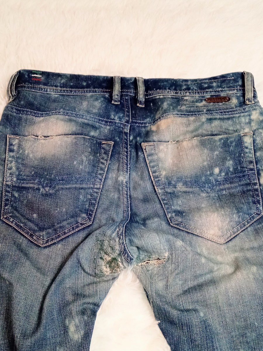 ディーゼル DIESEL ジーンズ TEPPHAR SLIM-CARROT WASH 0881W STRETCH W28 L30 イタリア製 ヴィンテージ加工 _画像6