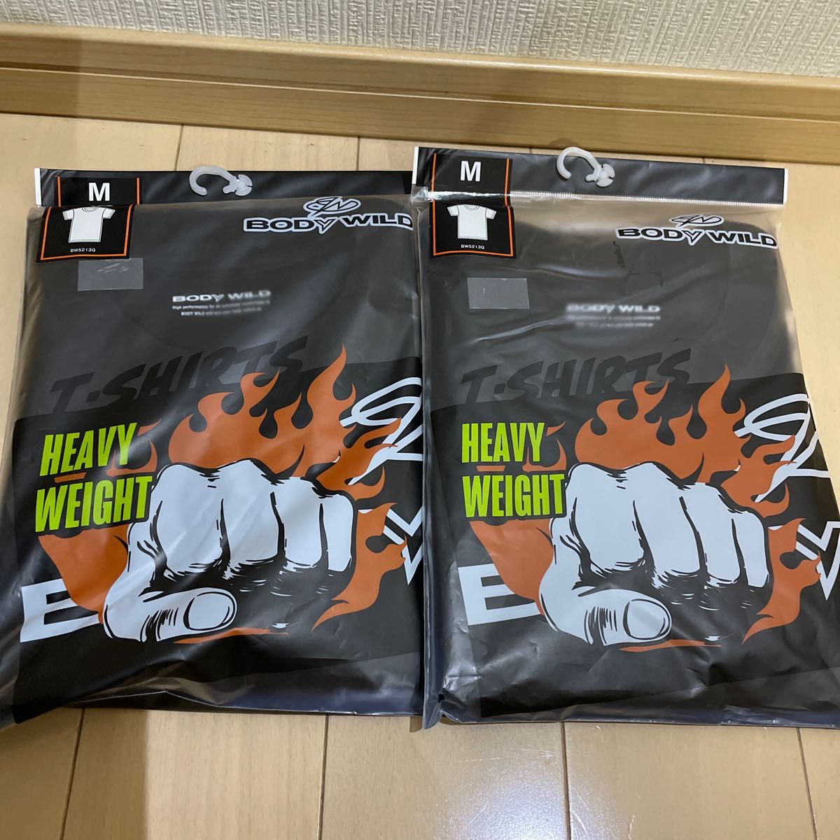 新品未使用　BODYWILD  半袖Tシャツ　2枚セット　Mサイズ　ブラック　ヘビーウェイト　ボディワイルド グンゼ  