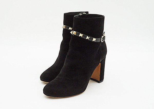 *[VALENTINO Valentino ] lock studs suede short boots black 35