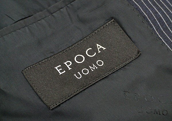 ◇【EPOCA UOMO エポカウォモ】コットン ストライプジャケット ネイビー×ホワイト 44_画像4