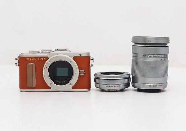 ◇【オリンパス】OLYMPUS PEN E-PL8 EZダブルズームキット ミラーレス