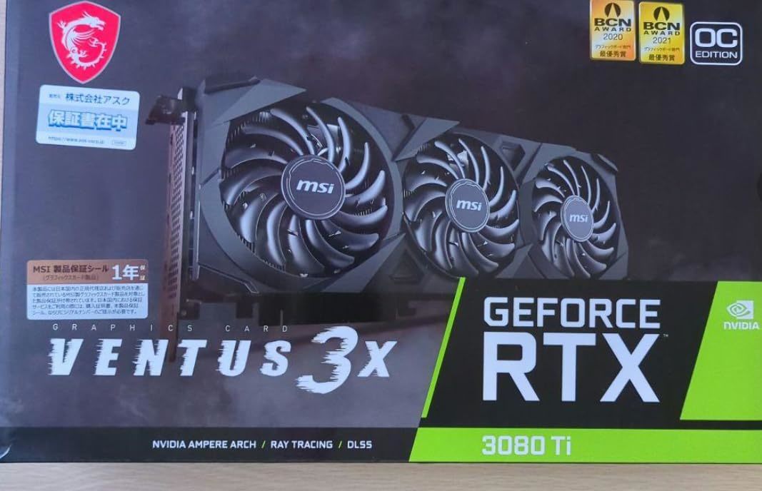 1円～ MSI GeForce RTX 3080 Ti VENTUS 3X 12G OC グラフィックス