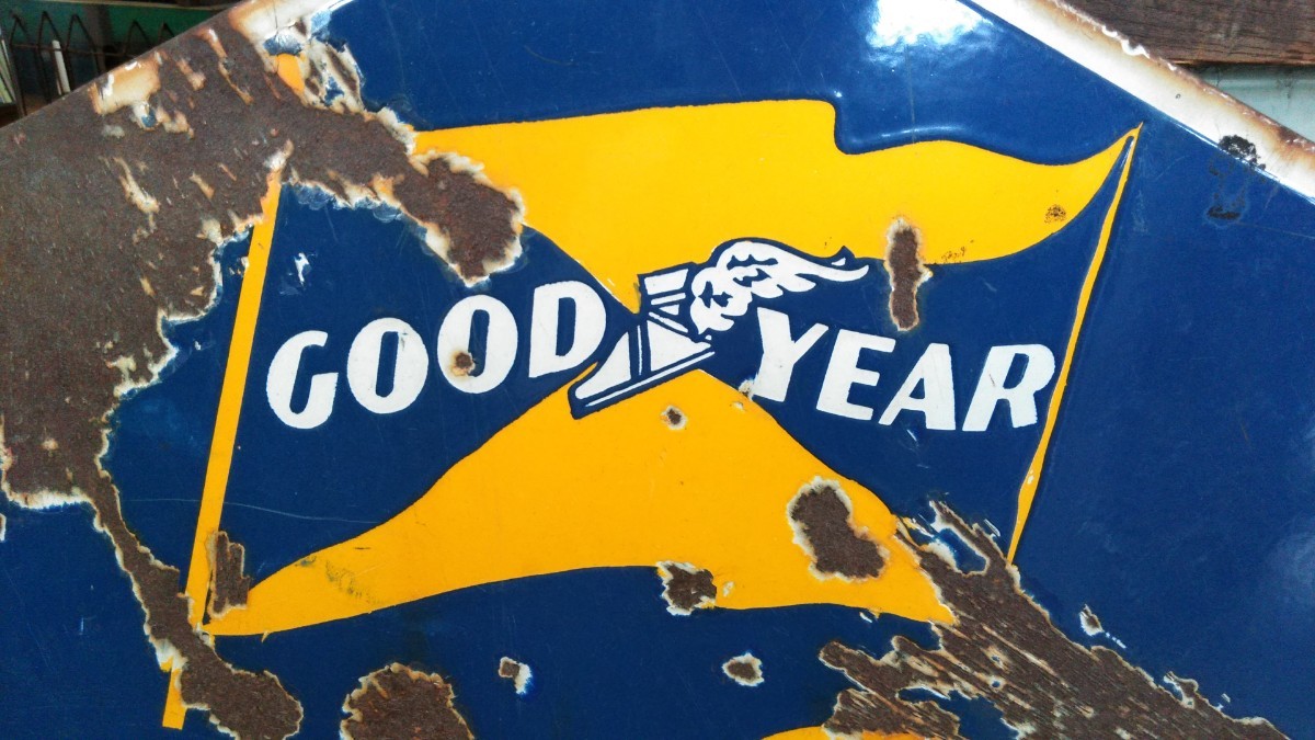GOOD YEAR グッドイヤー ヴィンテージ ホーロー看板 ブリキ看板 レトロ