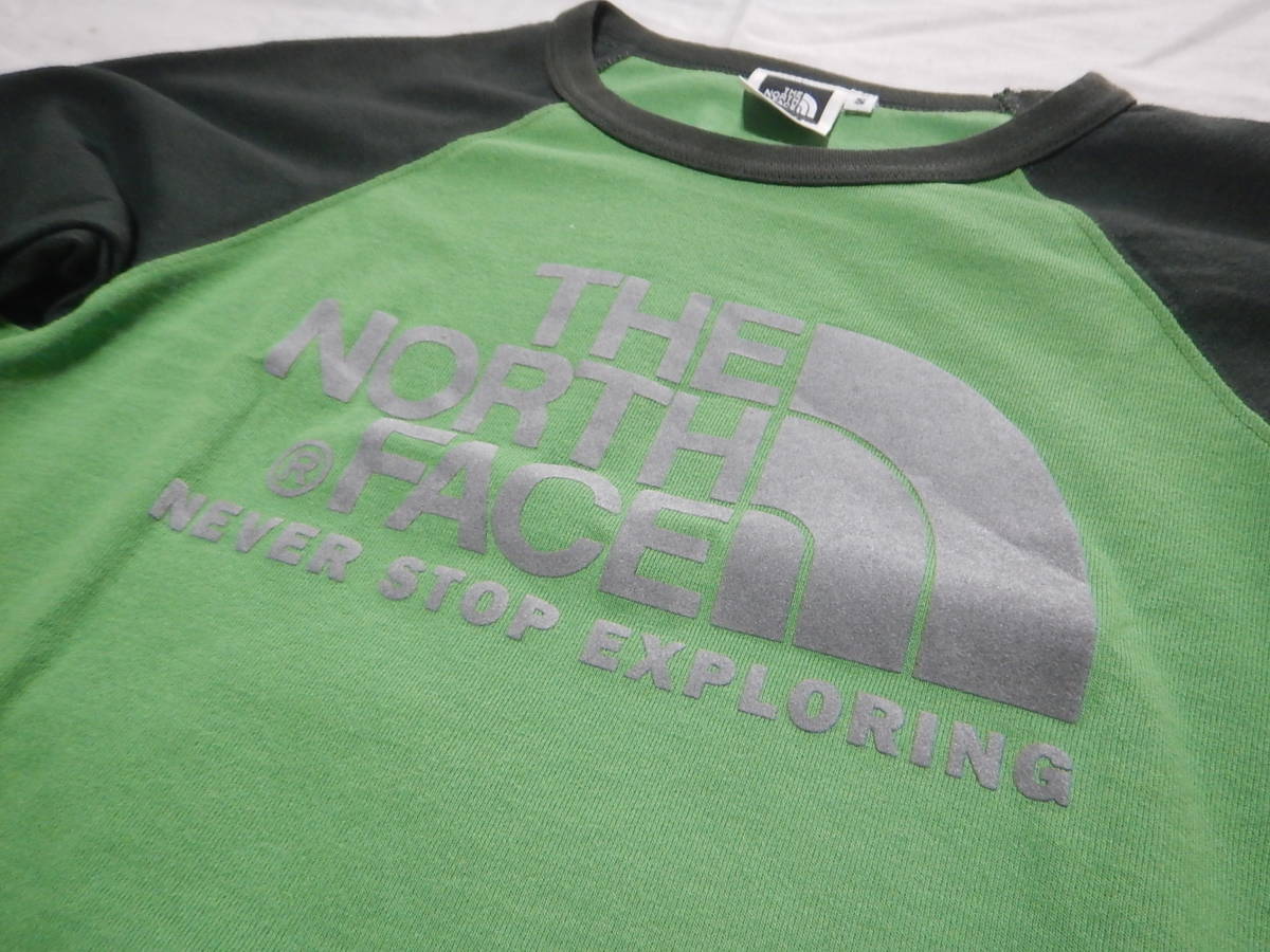 即決　ノースフェイス THE NORTH FACE 長袖Tシャツ　カットソー　NTW32711　Sサイズ　 グリーン/ライトグリーン_画像3