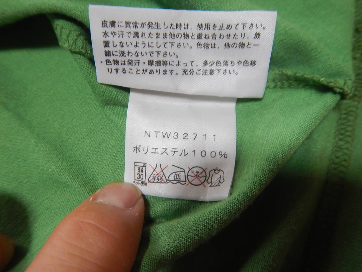 即決　ノースフェイス THE NORTH FACE 長袖Tシャツ　カットソー　NTW32711　Sサイズ　 グリーン/ライトグリーン_画像5