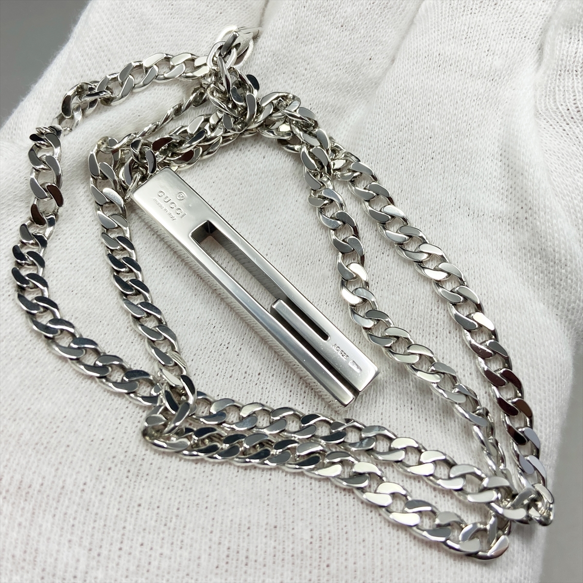 新品仕上 希少 廃盤 グッチ GUCCI 喜平 カットアウトG ラージ