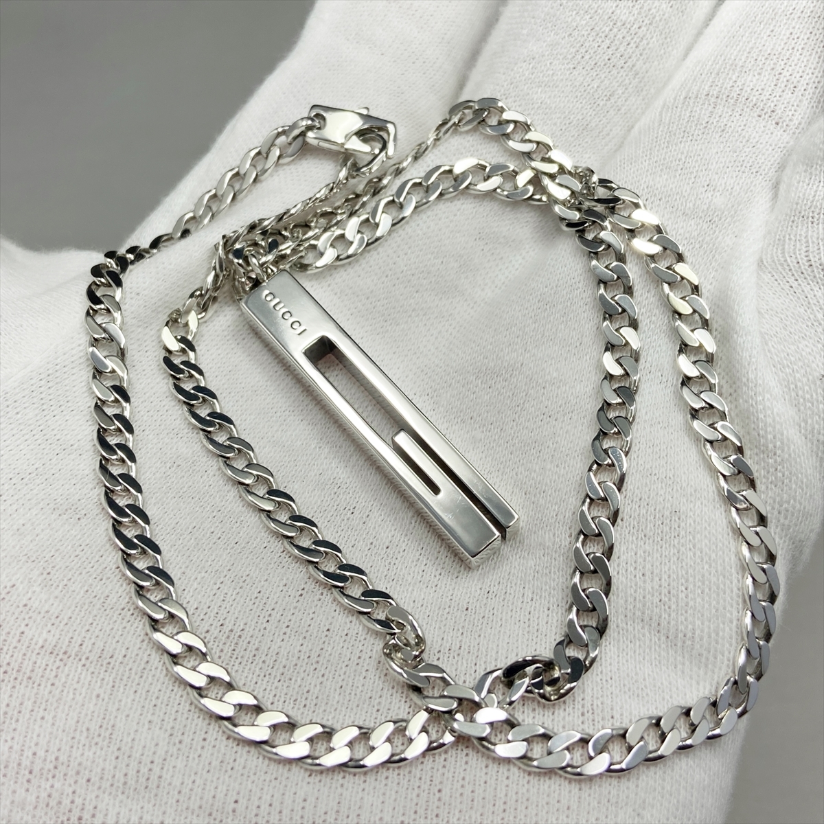 新品仕上 希少 廃盤 グッチ GUCCI 喜平 カットアウトG ラージ
