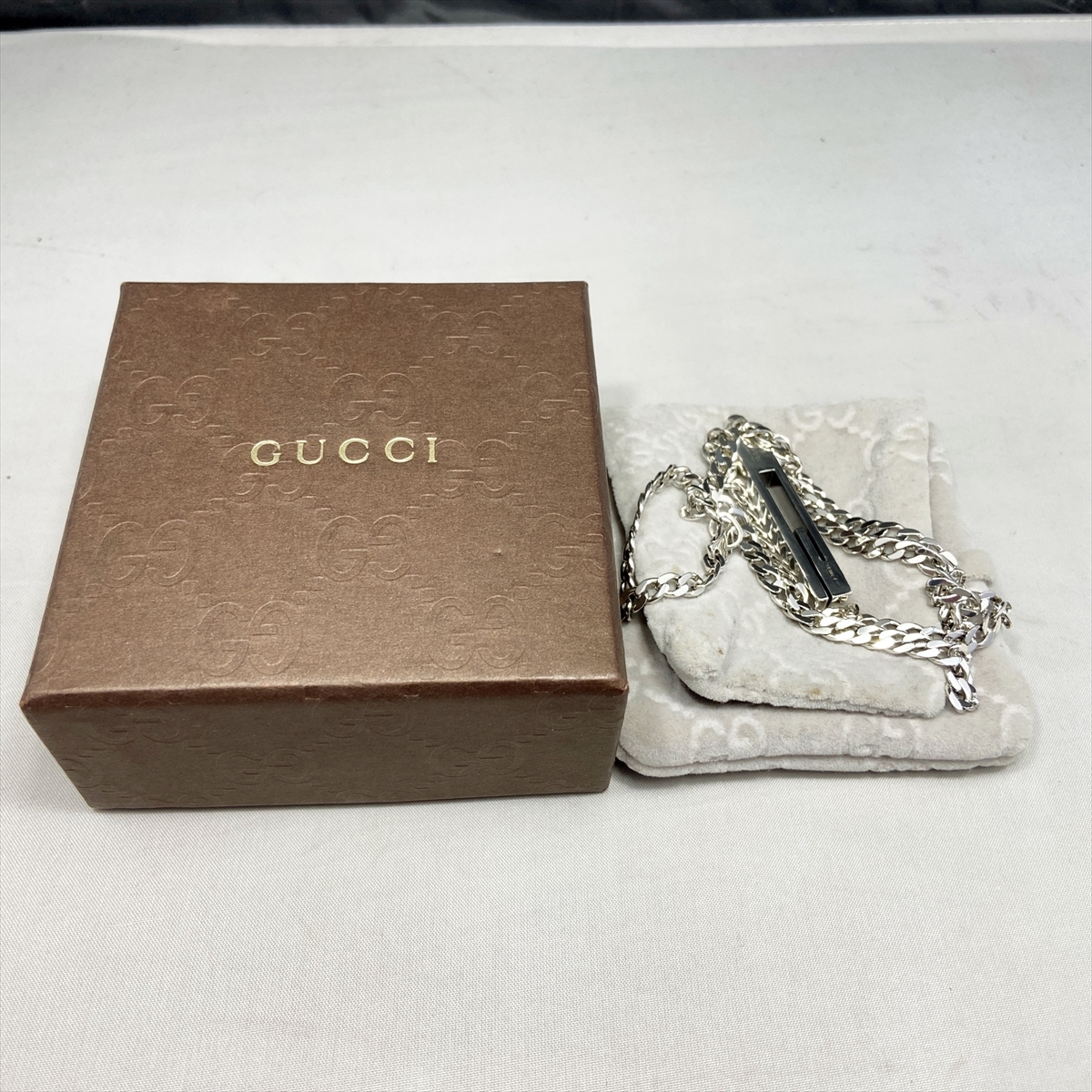 新品仕上 希少 廃盤 グッチ GUCCI 喜平 カットアウトG ラージ
