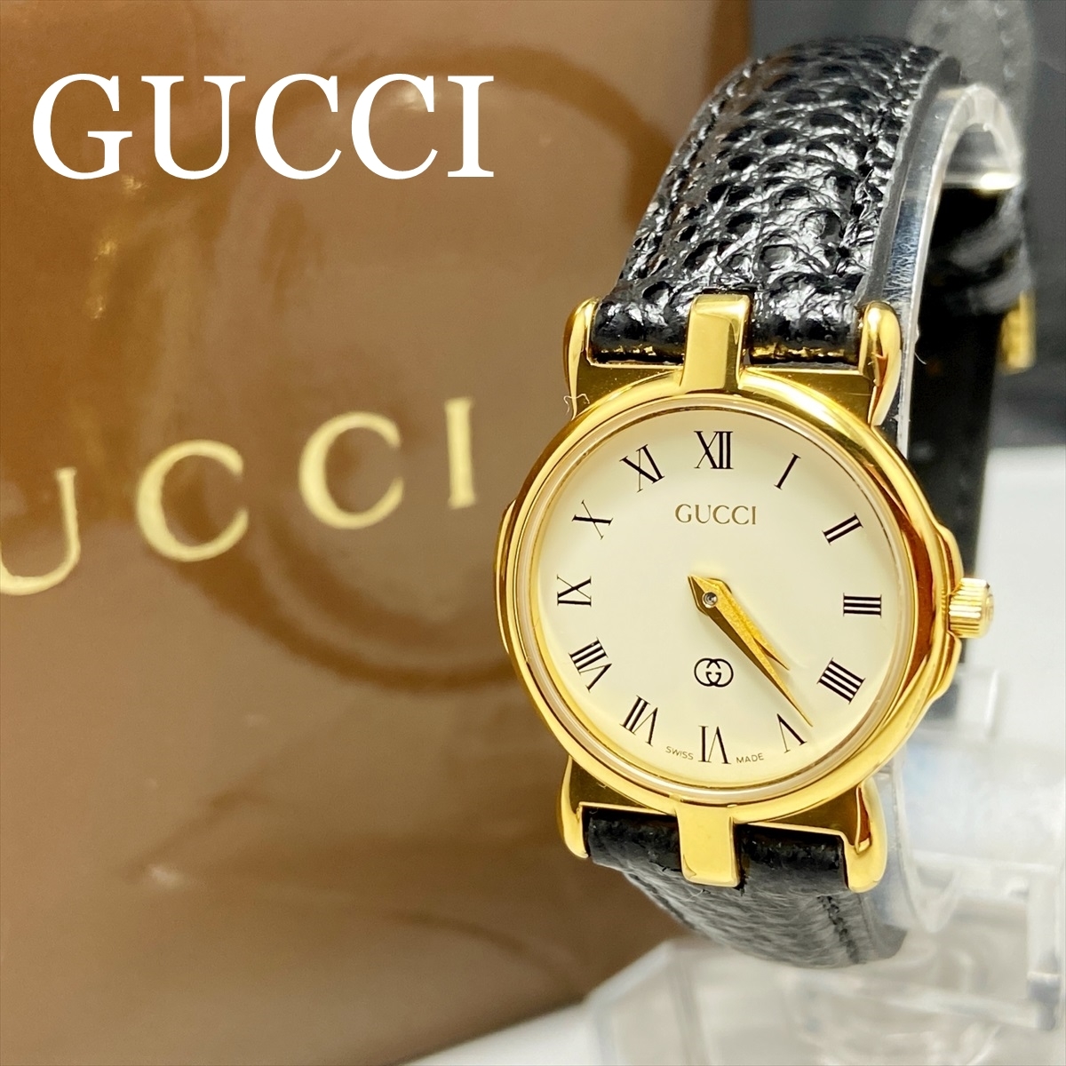 美品 新品電池 ベルト グッチ GUCCI 3400L 腕時計 薄型 ゴールド 美品 新品電池 ベルト グッチ GUCCI 3400L 腕時計 薄型 ゴールド
