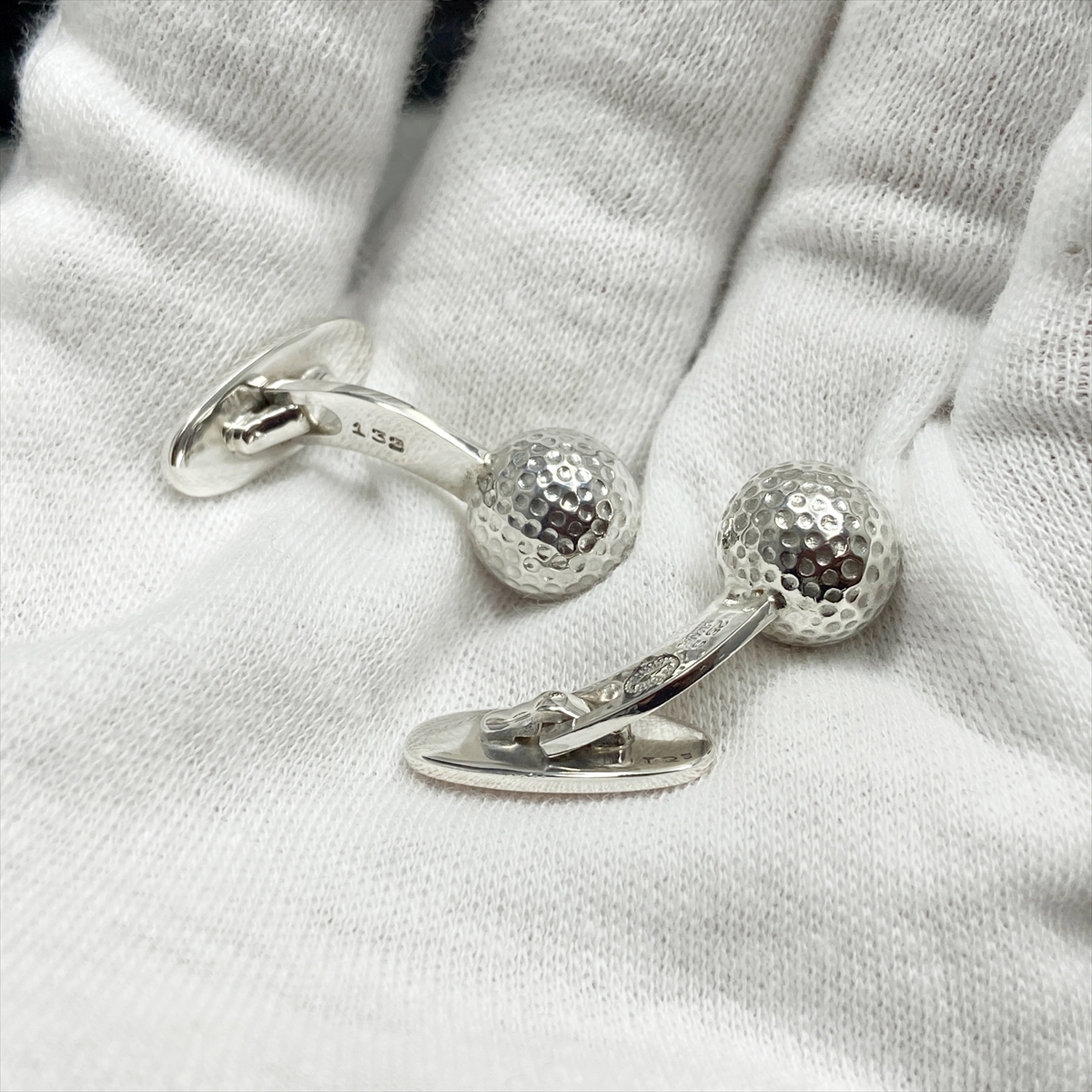 新品仕上 ジョージジェンセン GEORG JENSEN ゴルフ ボール カフス