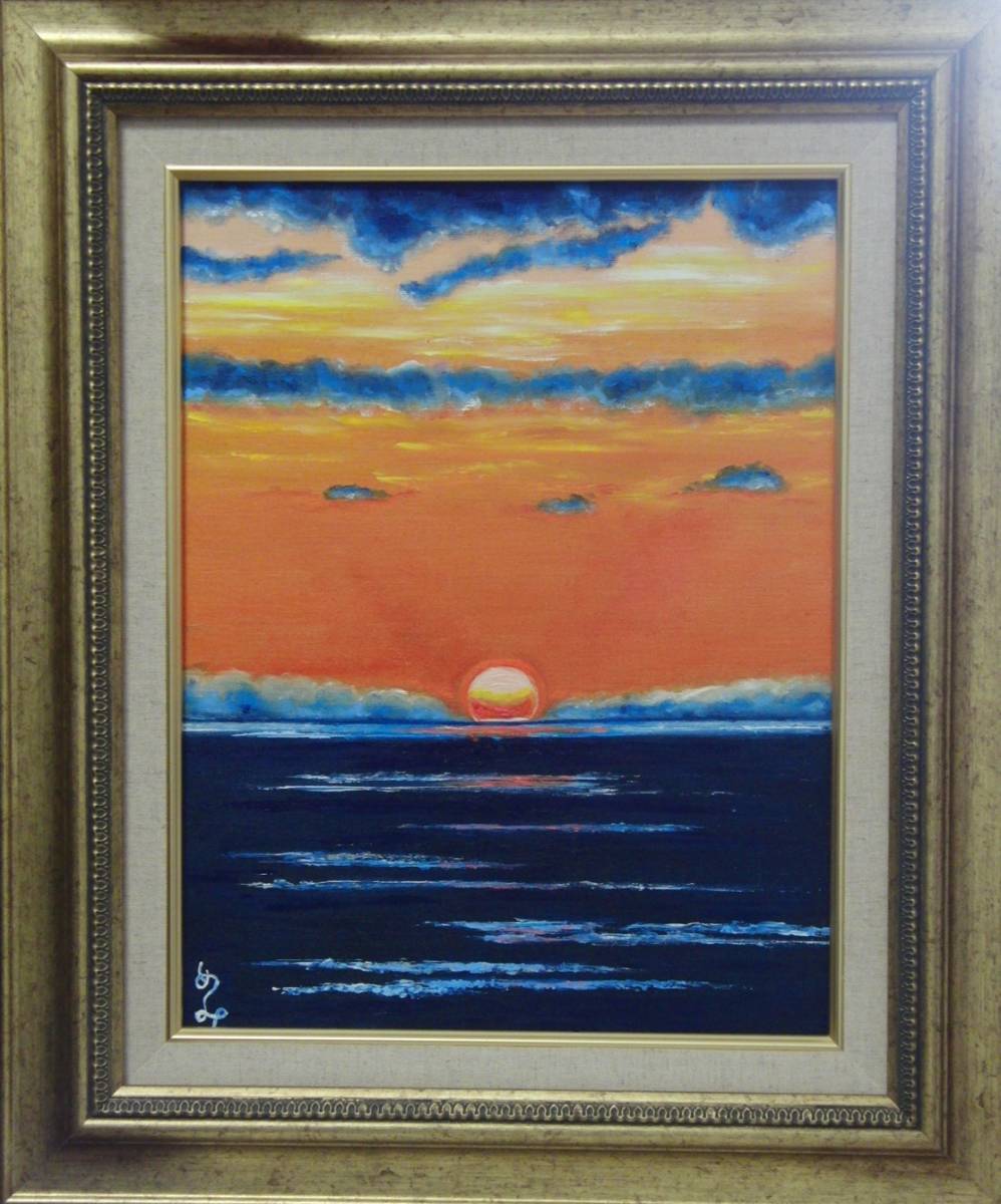 { country beautiful .}, Sato ..,[ day. .], oil painting .,F6 number :40,9×31,8cm, oil painting one point thing, new goods high class oil painting amount attaching, autograph autograph * genuine work with guarantee 