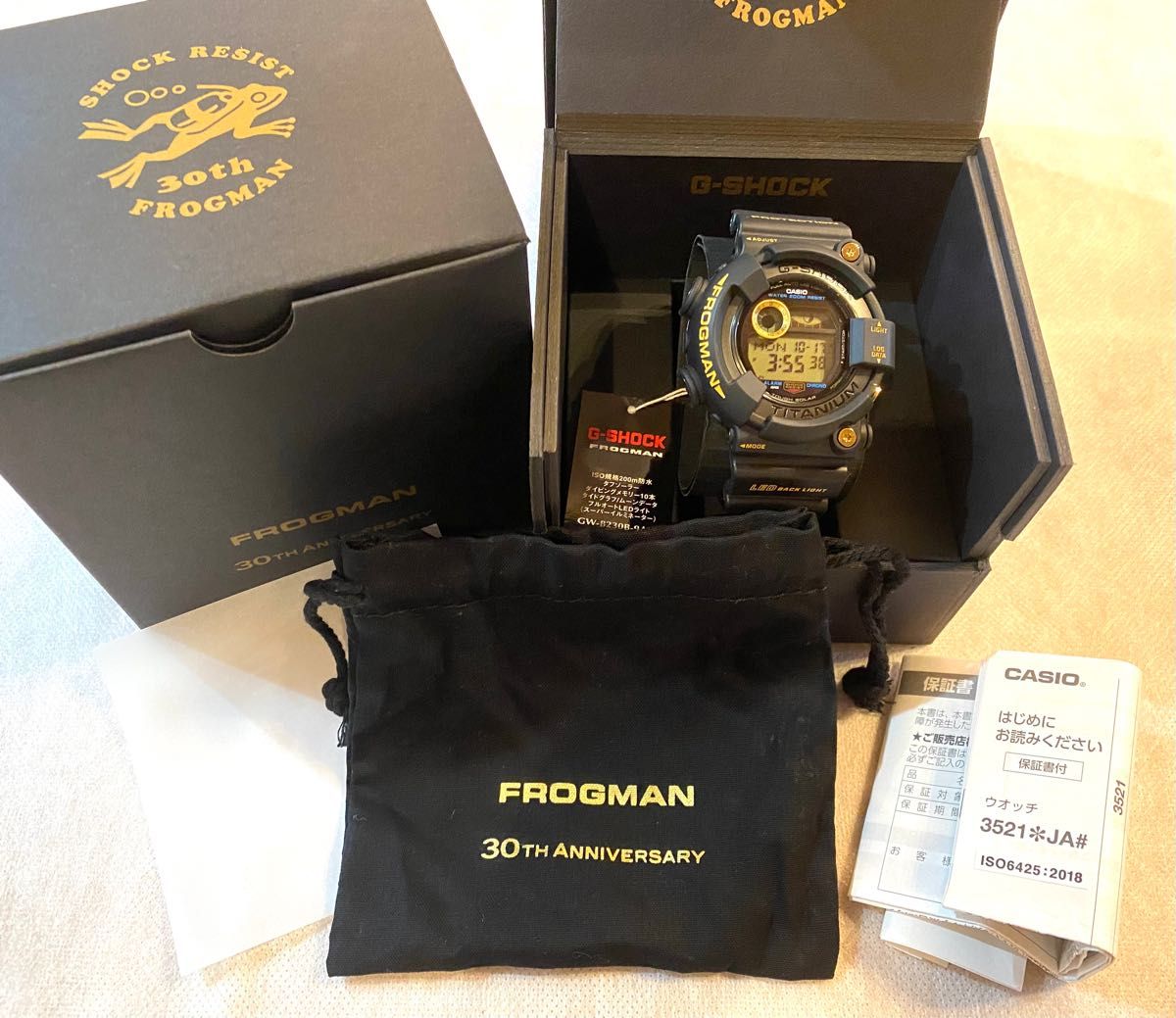 G-SHOCK FROGMAN 30周年記念モデルGW-8230B-9AJR プライスタグ付