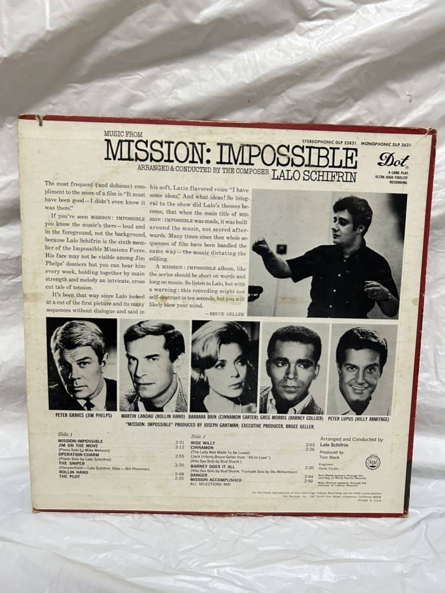 *J307*LP record Lalo Schifrin/Music From Mission: Impossible/DLP 25831/US record 