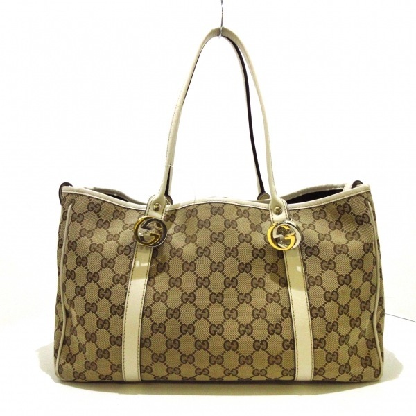 グッチ GUCCI トートバッグ 232957 GG柄,GGツインズ ジャガード×レザー