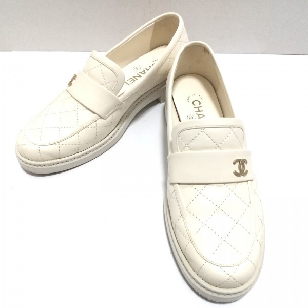 シャネル CHANEL ローファー 36C G36436 マトラッセ ラムスキン